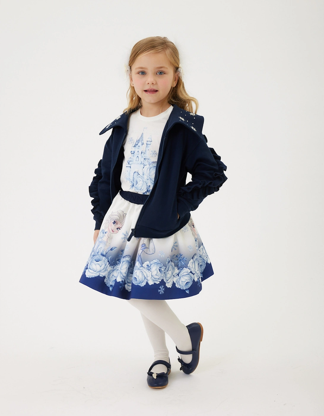 Girls Elsa Mikado Skirt in Blue