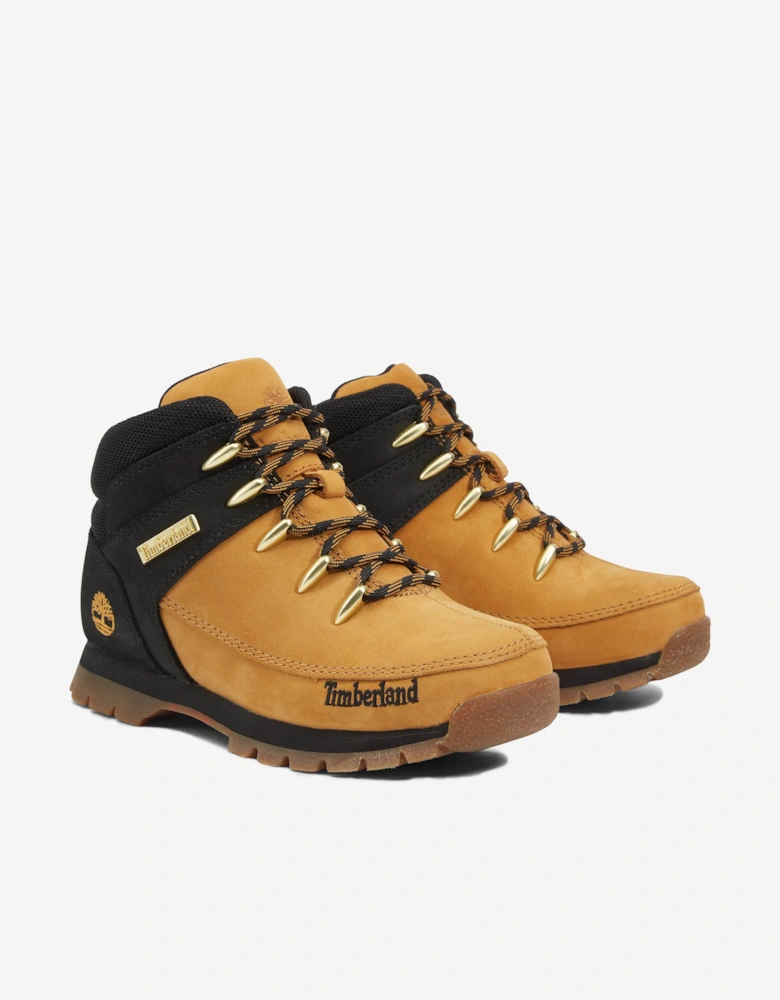Boys Mid Lace-Up Boots in Beige