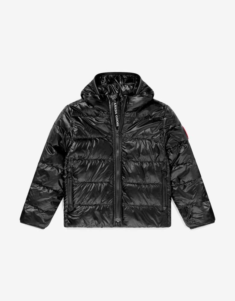 Kids Crofton Down Hooded Jacket in Black