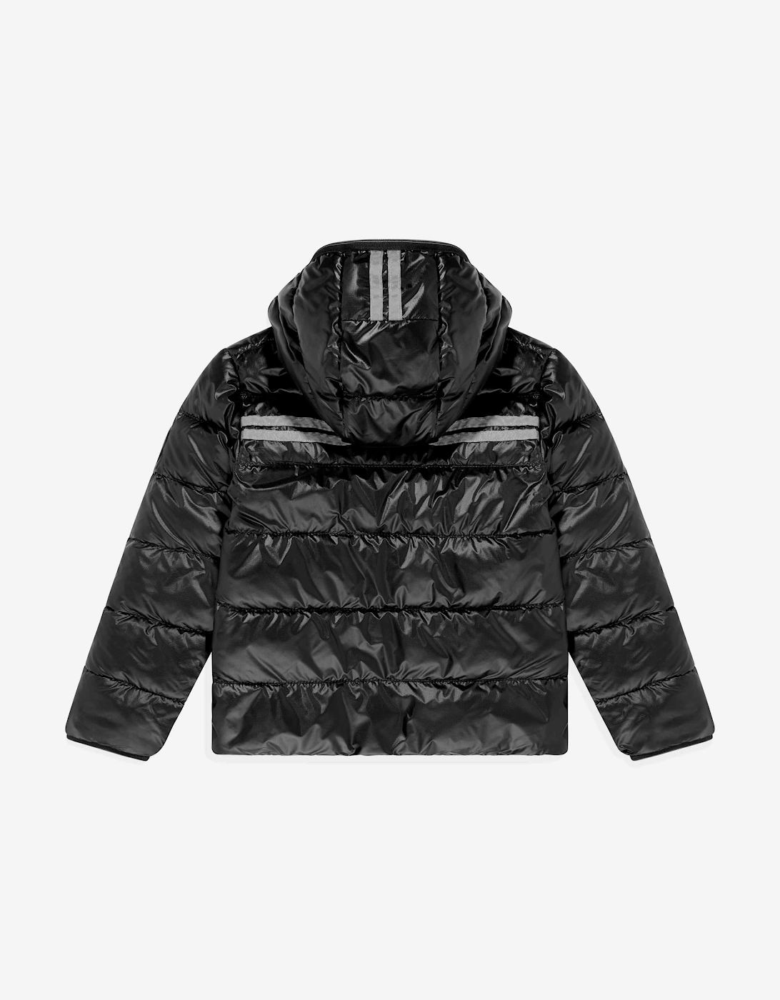 Kids Crofton Down Hooded Jacket in Black
