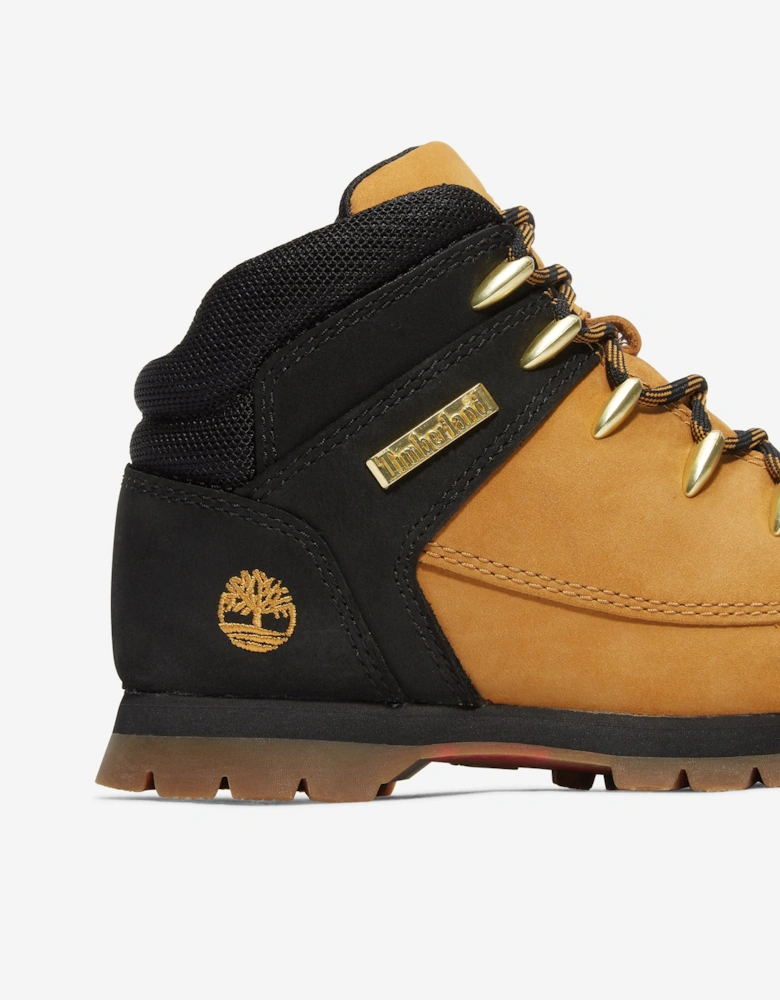Boys Mid Lace-Up Boots in Beige