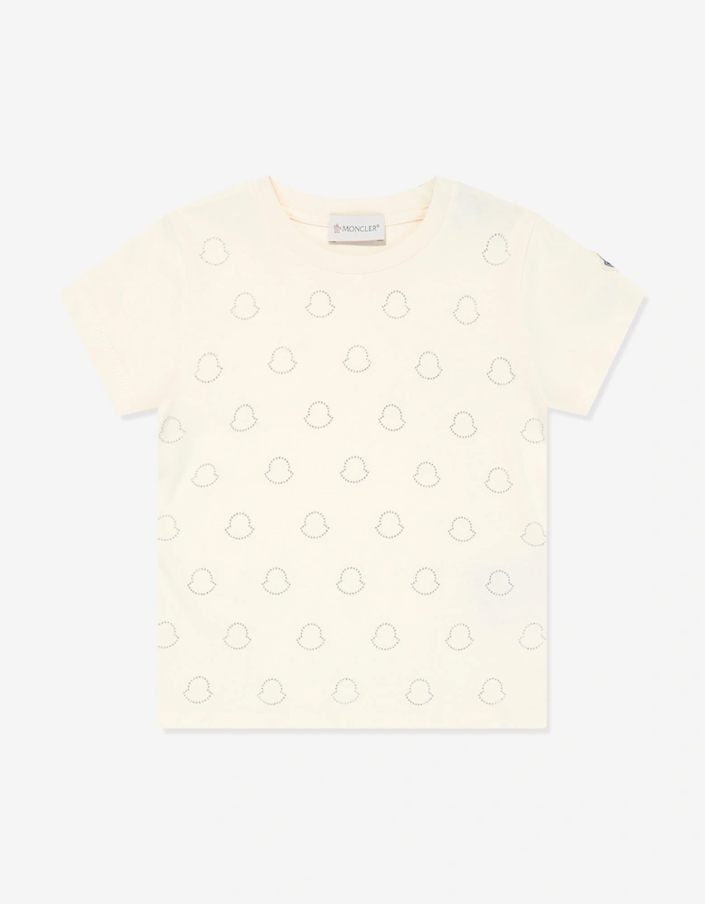 Enfant Girls Logo T-Shirt in Ivory