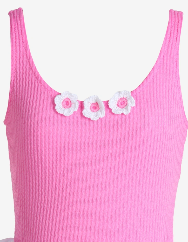 Girls Violet Swimsuit in Pink