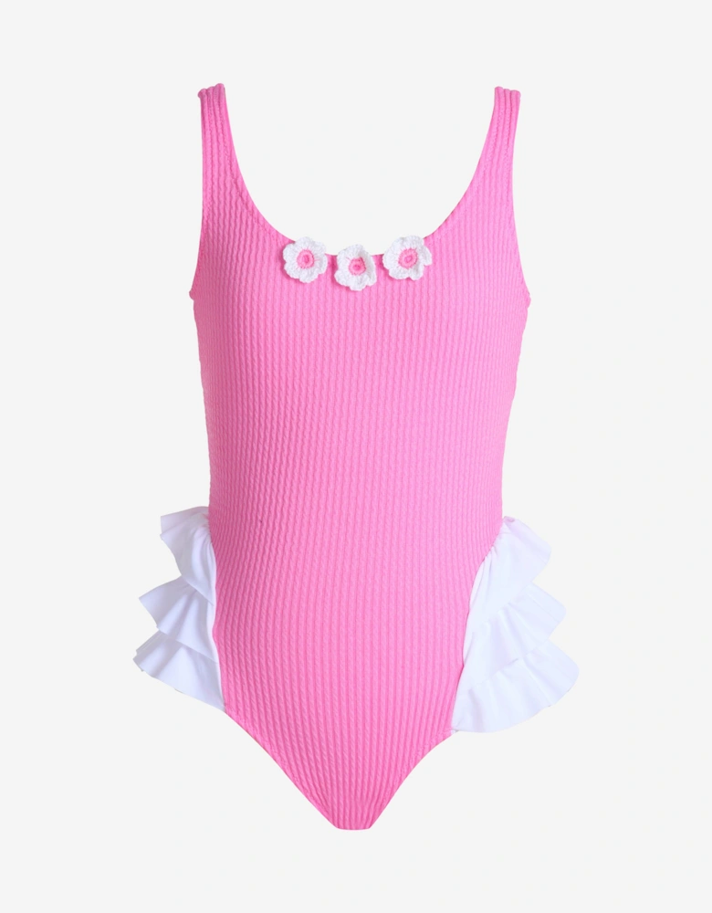 Girls Violet Swimsuit in Pink