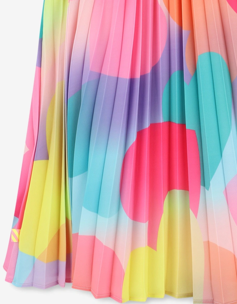 Billieblush Girls Pleated Heart Dress in Multicolour