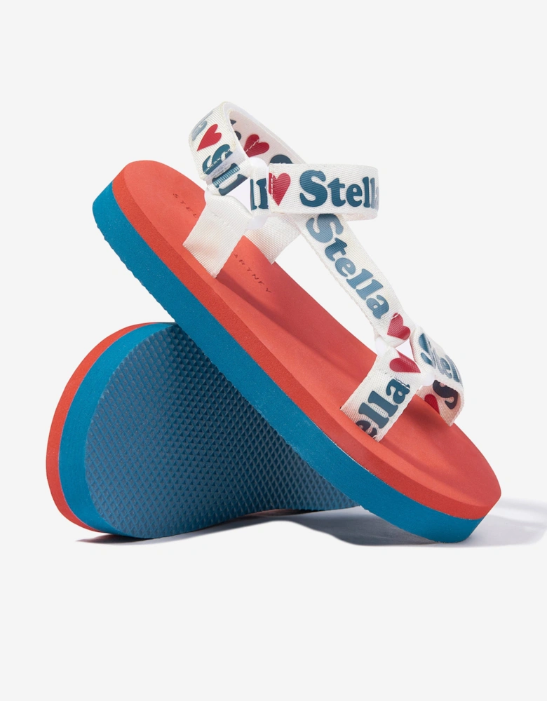 Girls Logo Tape Sandals in Multicolour