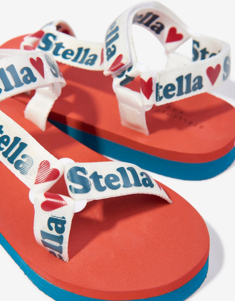 Girls Logo Tape Sandals in Multicolour