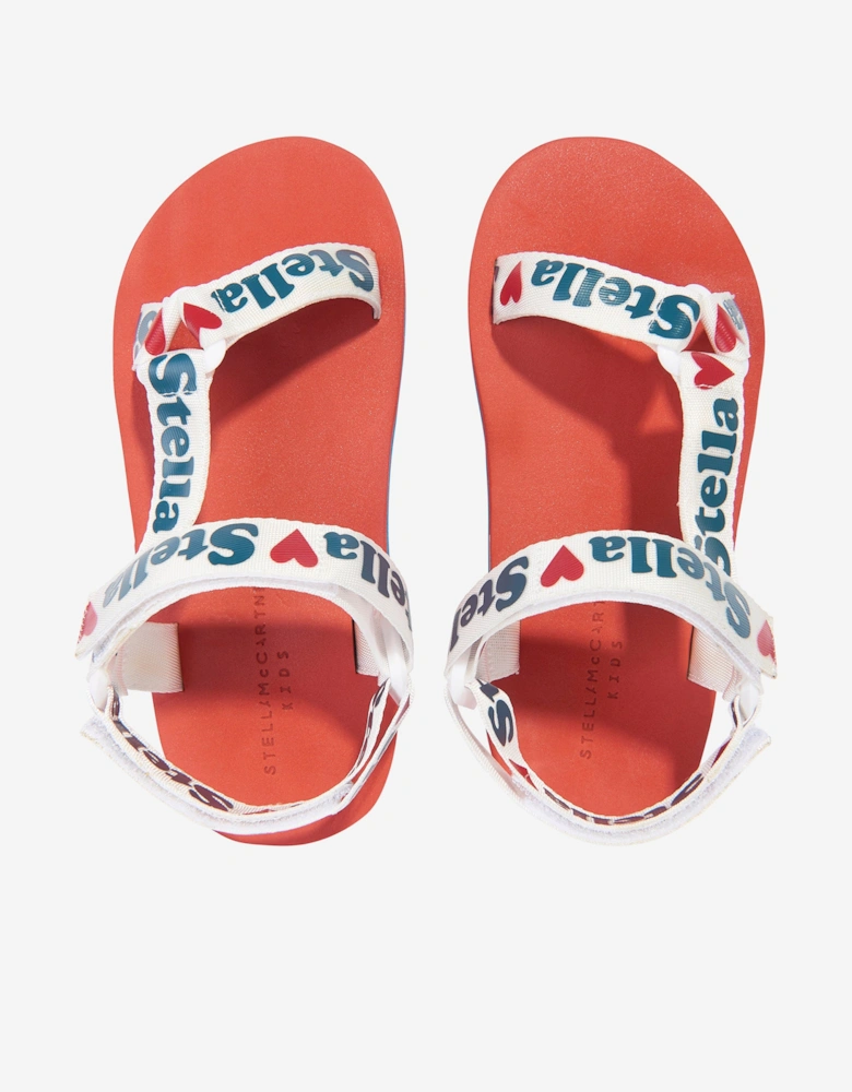 Girls Logo Tape Sandals in Multicolour