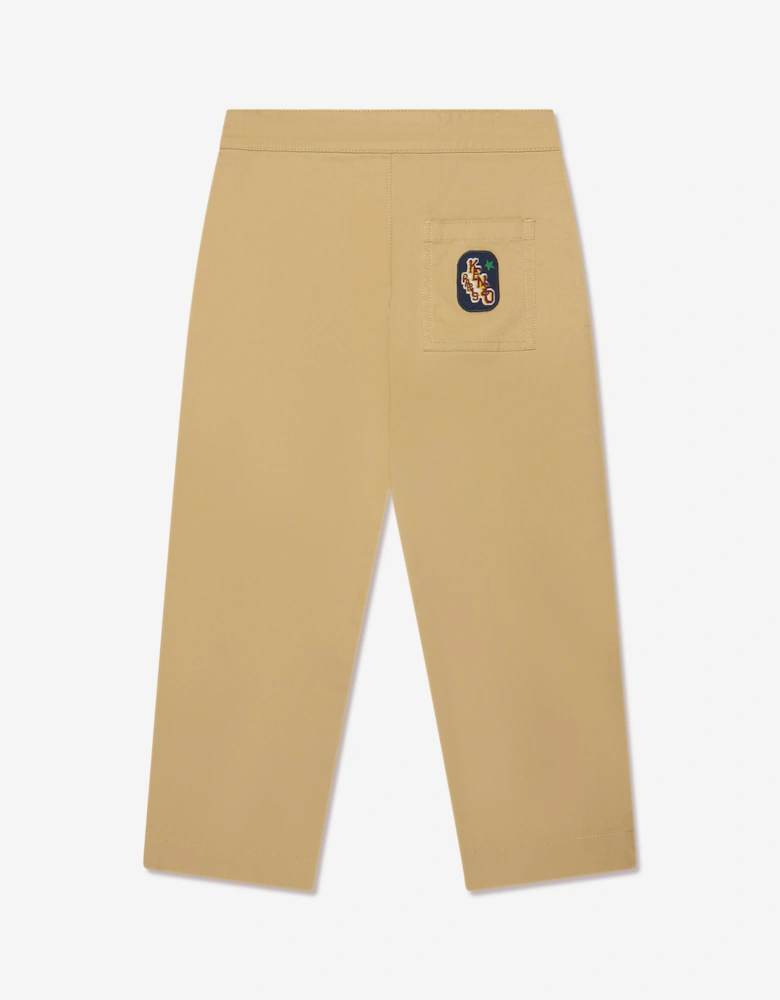 Kids Loose Fit Trousers in Beige