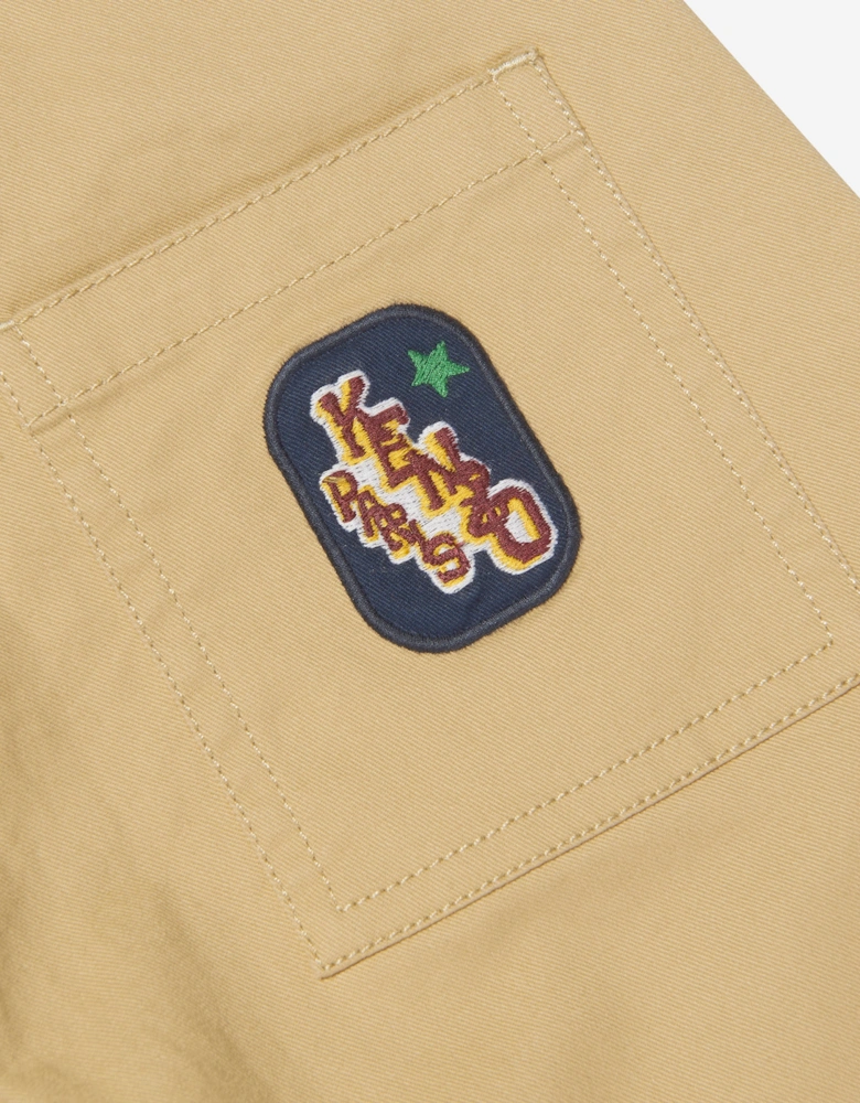 Kids Loose Fit Trousers in Beige