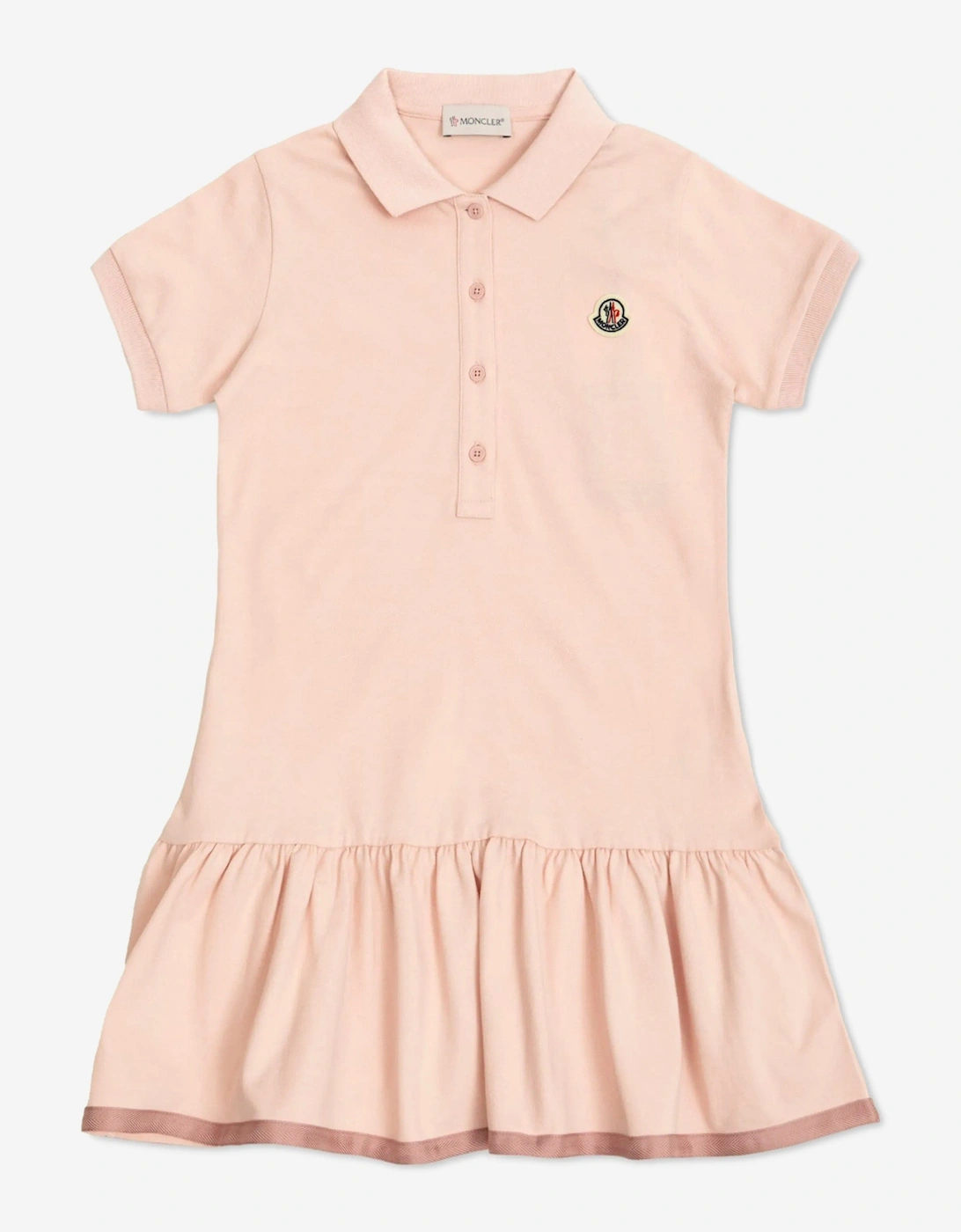 Girl's Moncler Enfant Girls Logo Polo Dress in Pink - Size: 8 years
