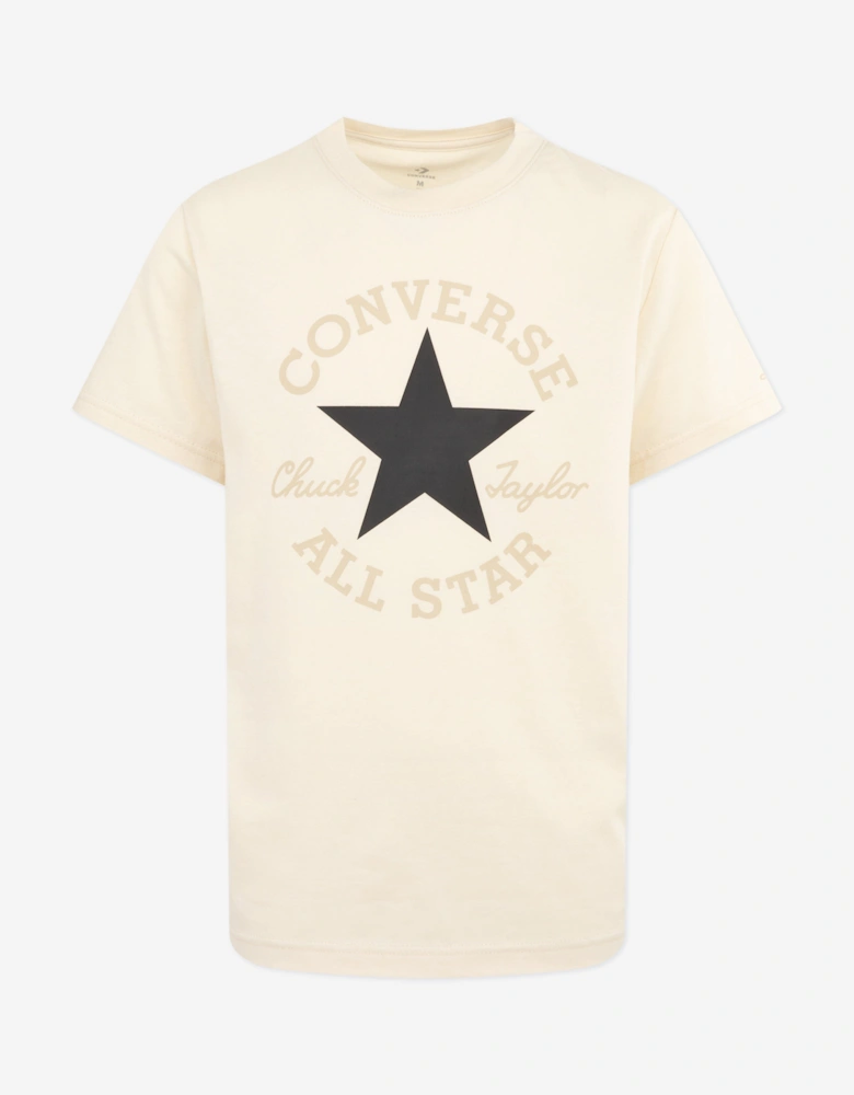 Boys Dissected Chuck Patch T-Shirt in Ivory