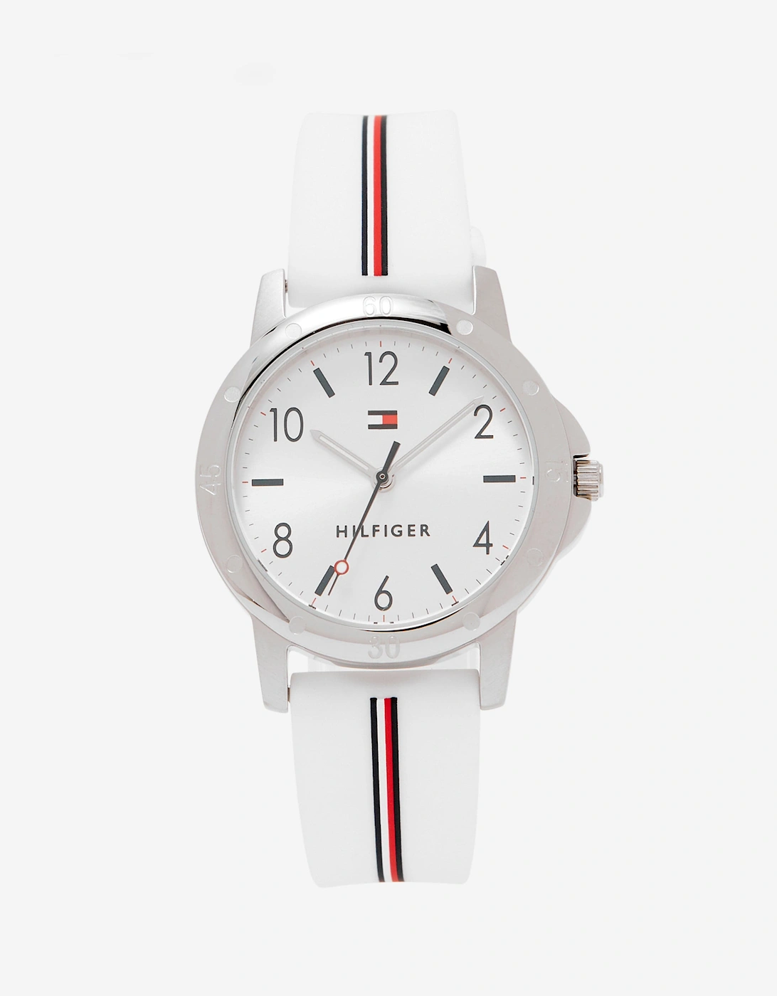 Girls Logo Strap Watch in White 32mm (One Size), 6 of 5