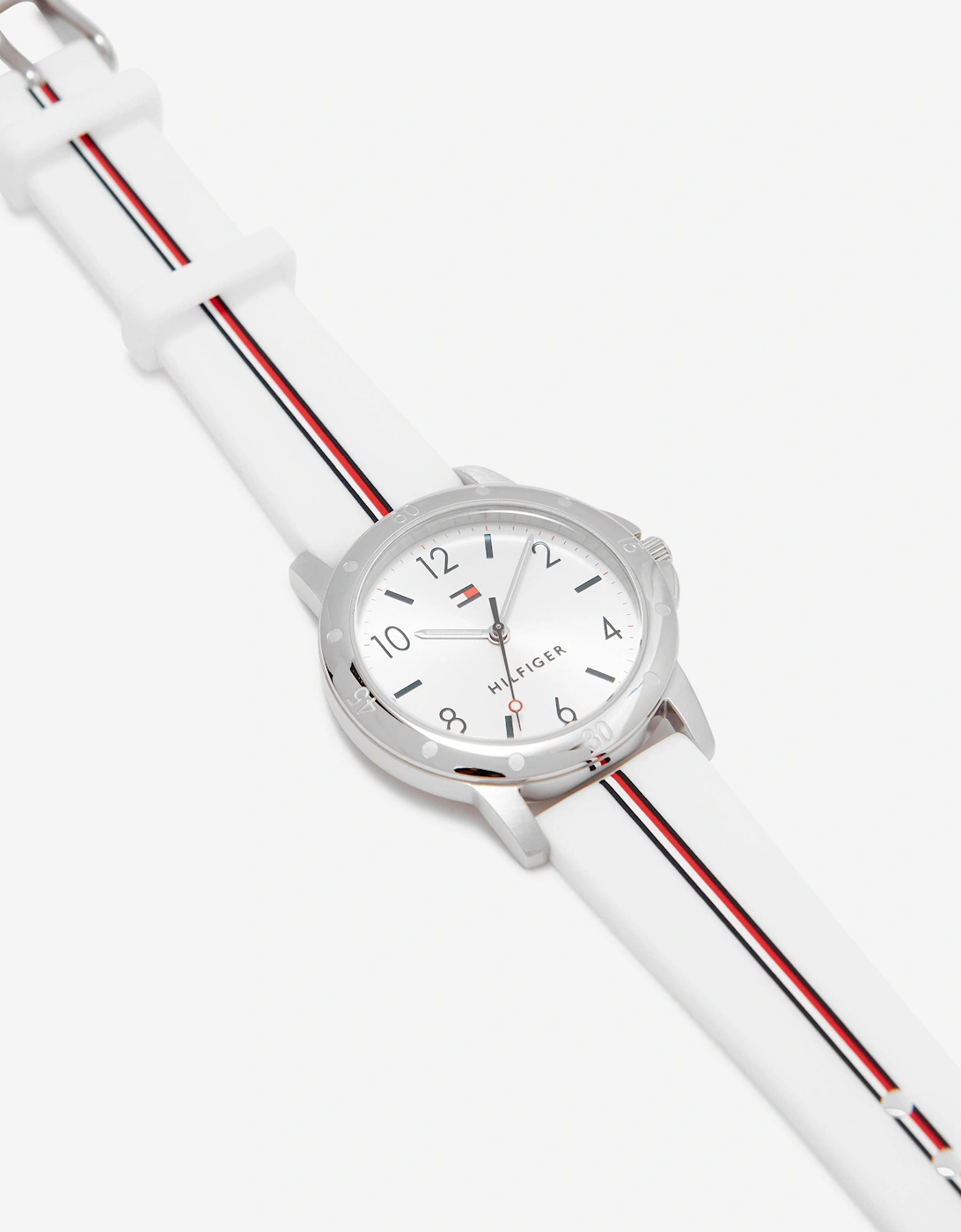 Girls Logo Strap Watch in White 32mm (One Size)