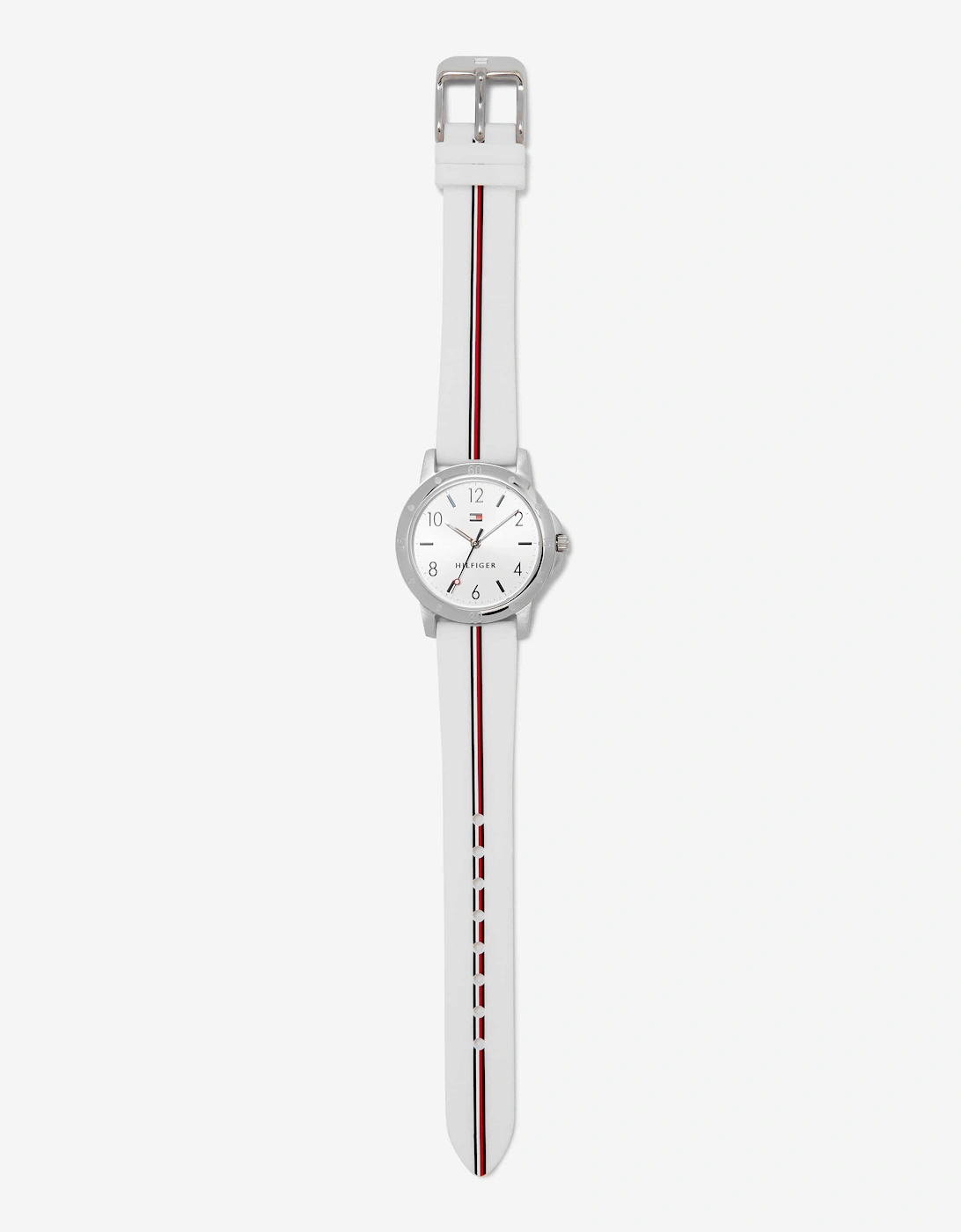 Girls Logo Strap Watch in White 32mm (One Size)