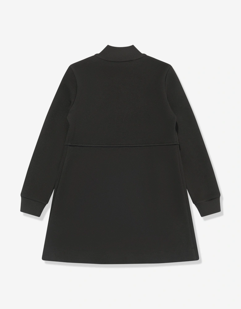 Enfant Girls Zip Up Dress in Black
