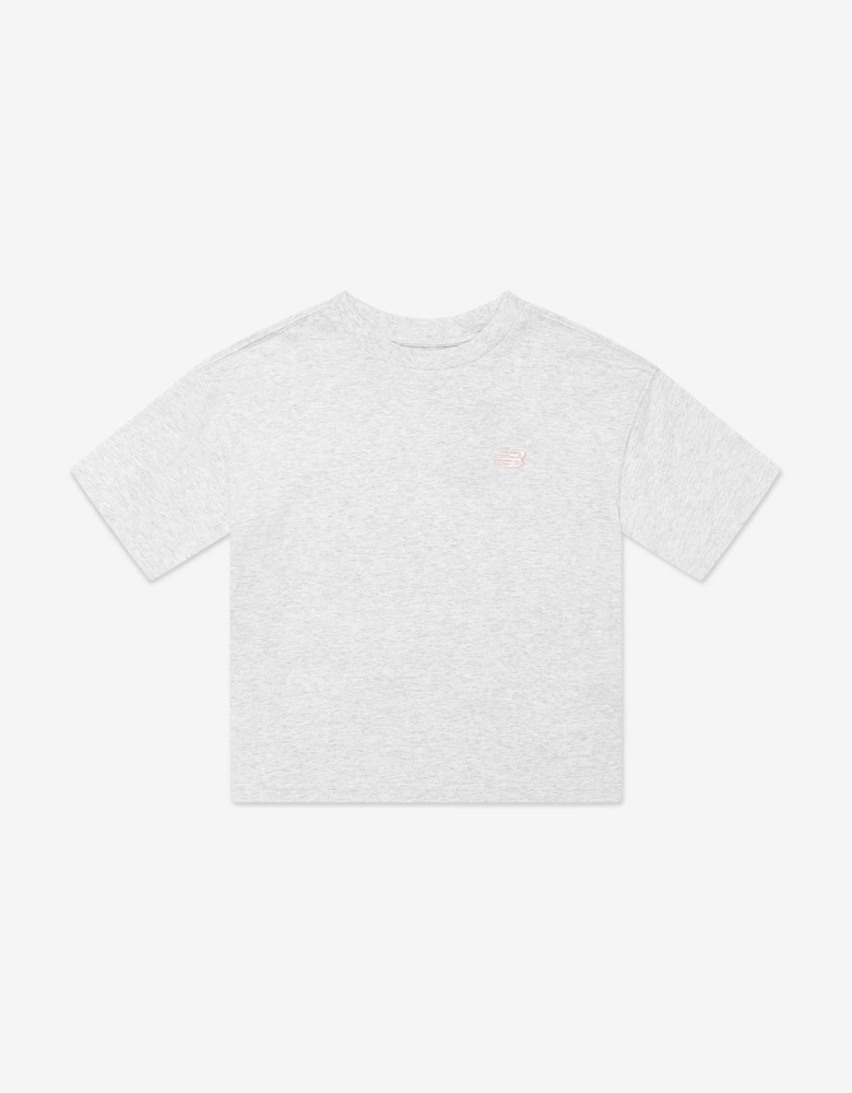 Girls Small Logo Jersey T-Shirt in Grey