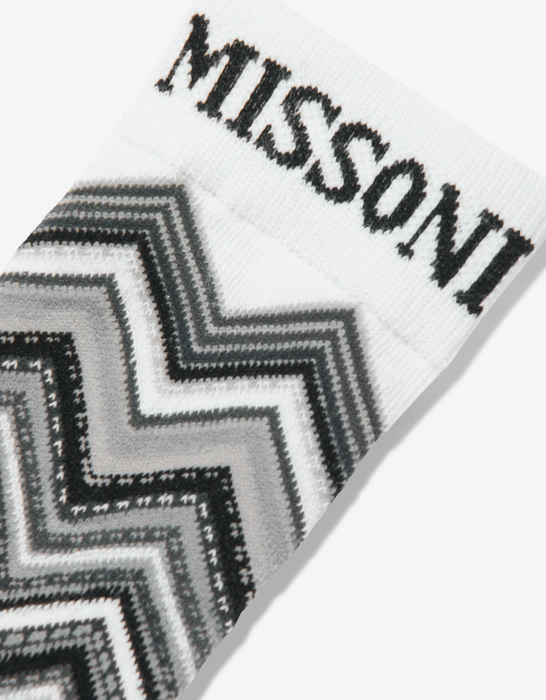 Kids Zigzag Socks in Black