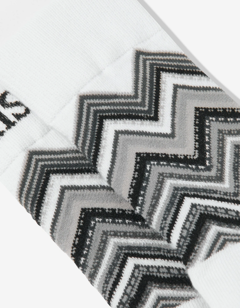 Kids Zigzag Socks in Black