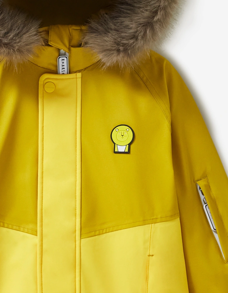 Kids Cub The Lion Ski Parka Jacket in Yellow