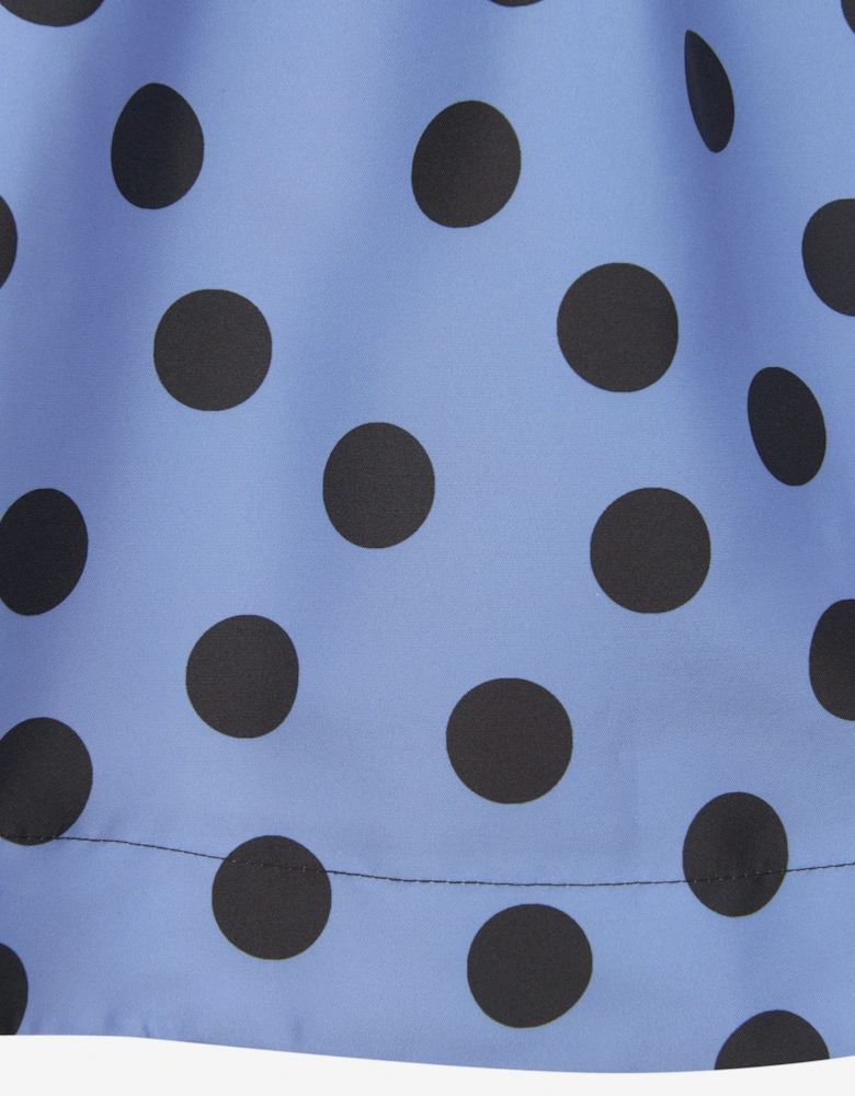 Girls Polka Bow Dress in Blue