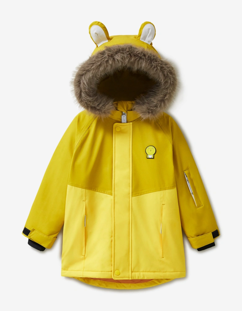 Kids Cub The Lion Ski Parka Jacket in Yellow