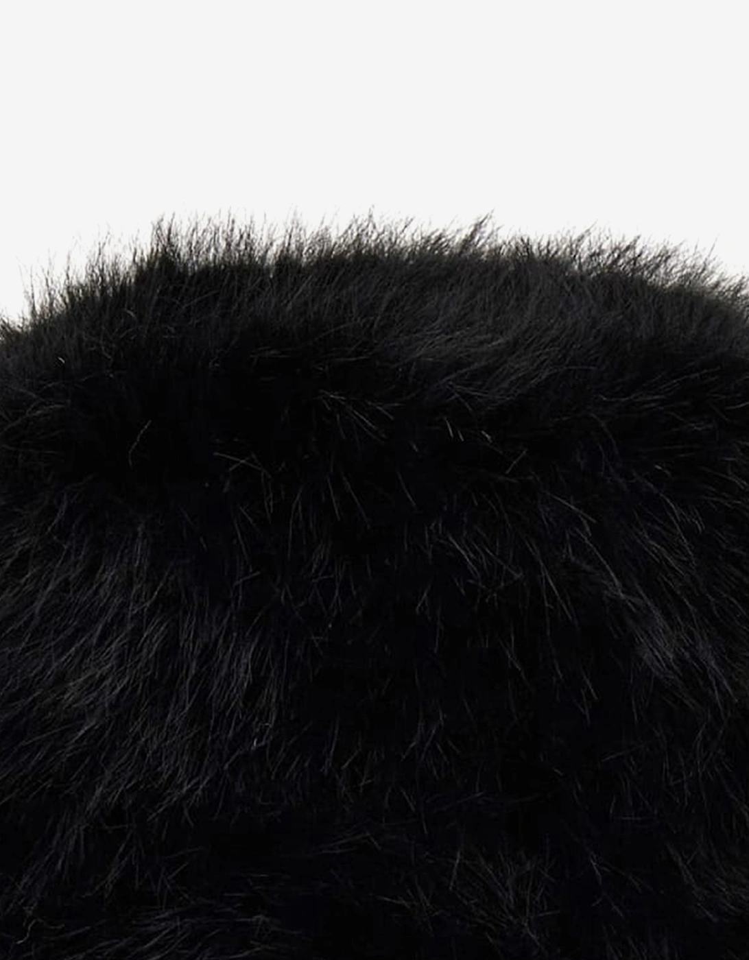 Girls Faux Fur Hat in Black