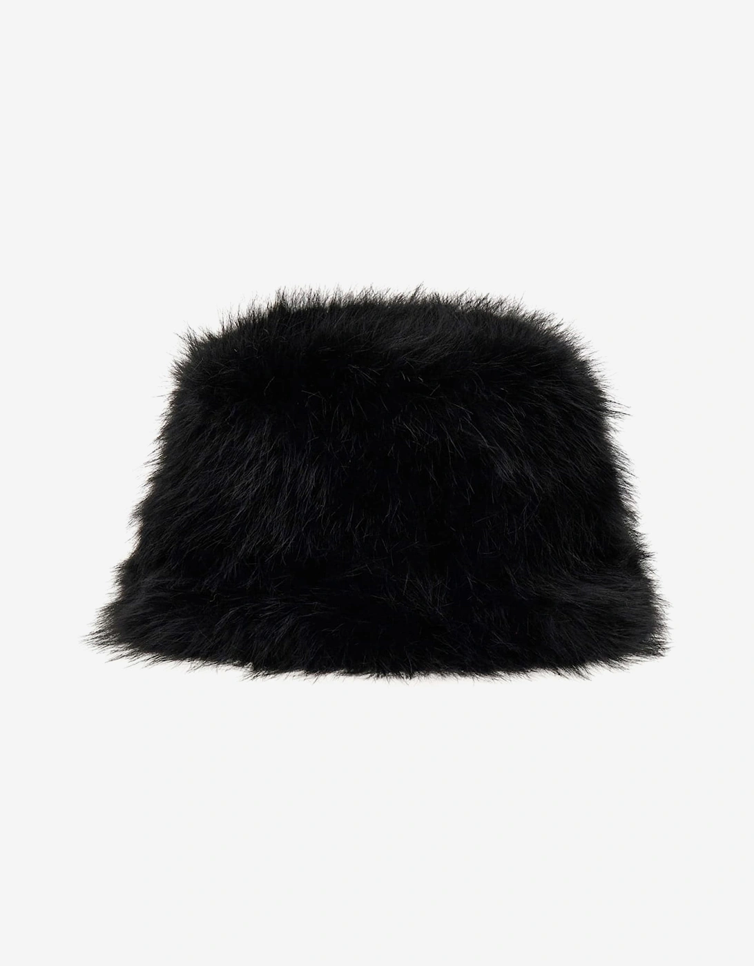 Girls Faux Fur Hat in Black