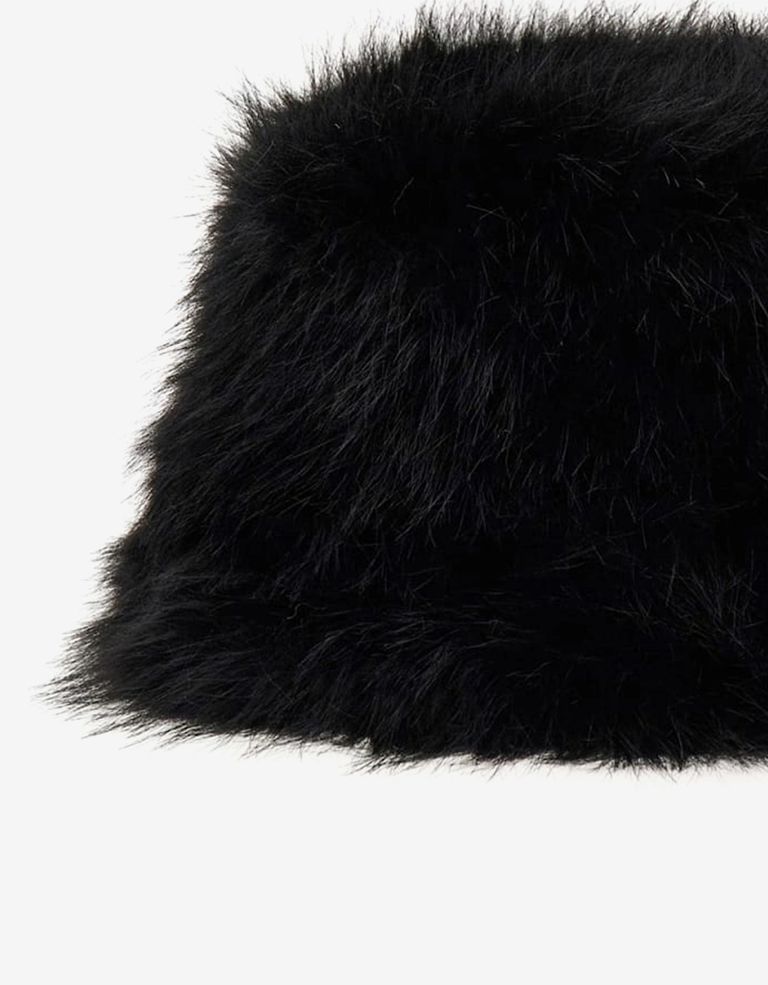 Girls Faux Fur Hat in Black