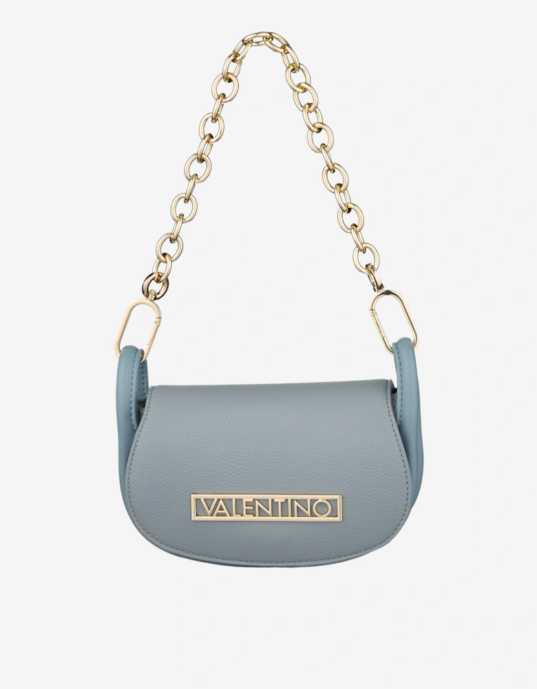 Vinile Flap Bag in Blue (22cm)