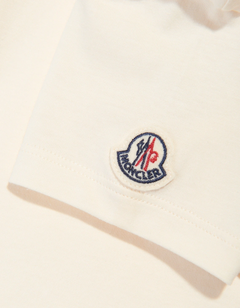 Enfant Girls Embroidered Logo T-Shirt in Ivory
