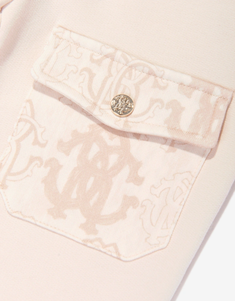 Girls Logo Joggers in Beige