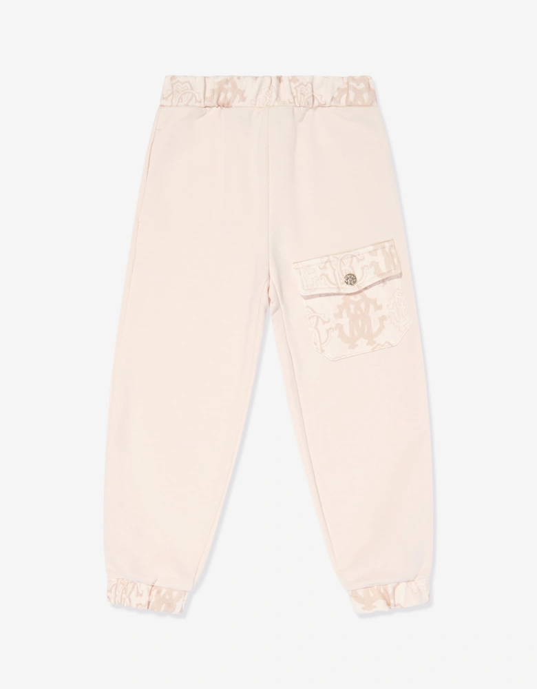 Girls Logo Joggers in Beige