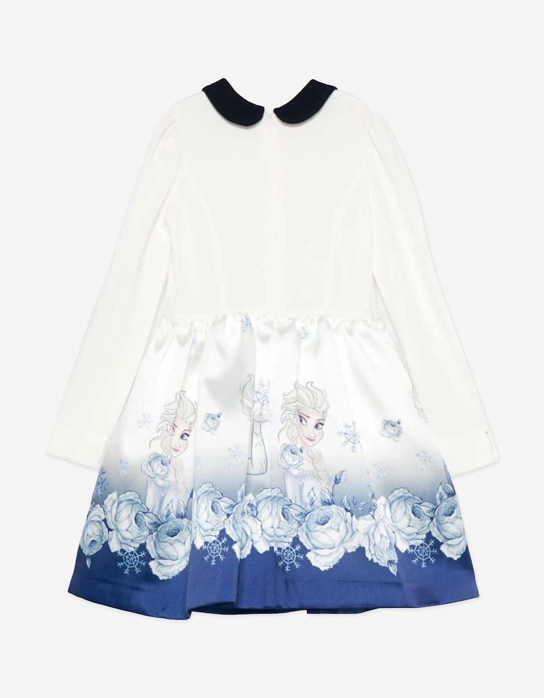 Girls Elsa Roses Dress in White