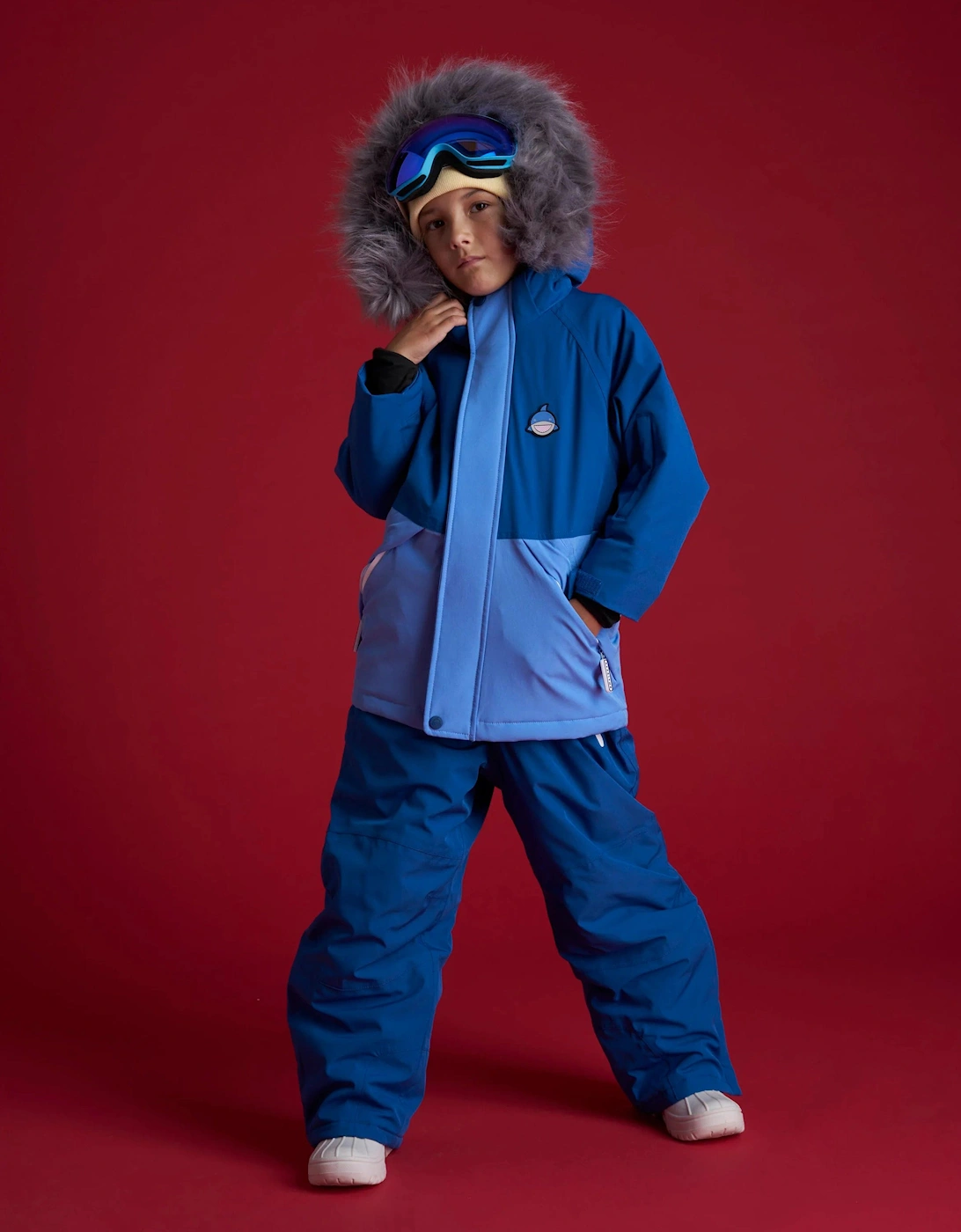 Roarsome Boys Blue 'S Reef The Shark Parka Ski Jacket In - Size: 9 Years/10 Years Kids