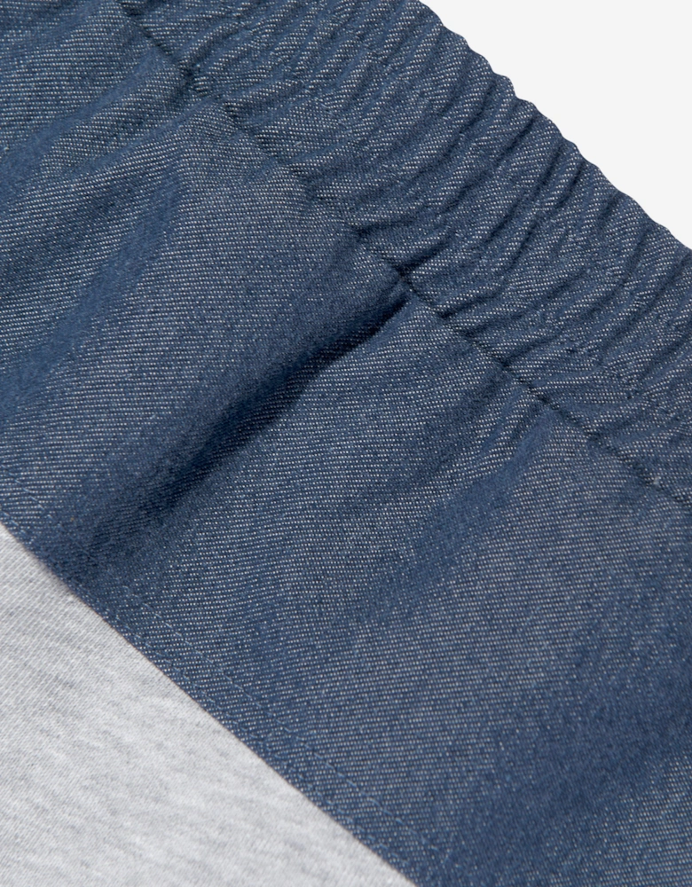Boys Denim and Jersey Joggers in Grey