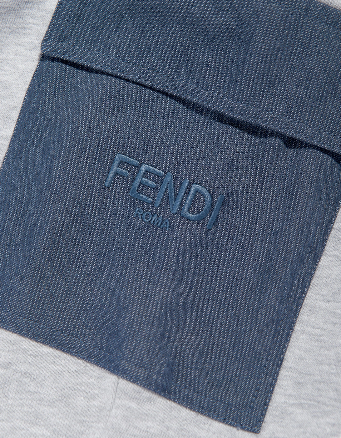 Boys Denim and Jersey Joggers in Grey