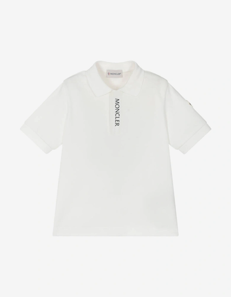 Enfant Boys Logo Polo Shirt in White