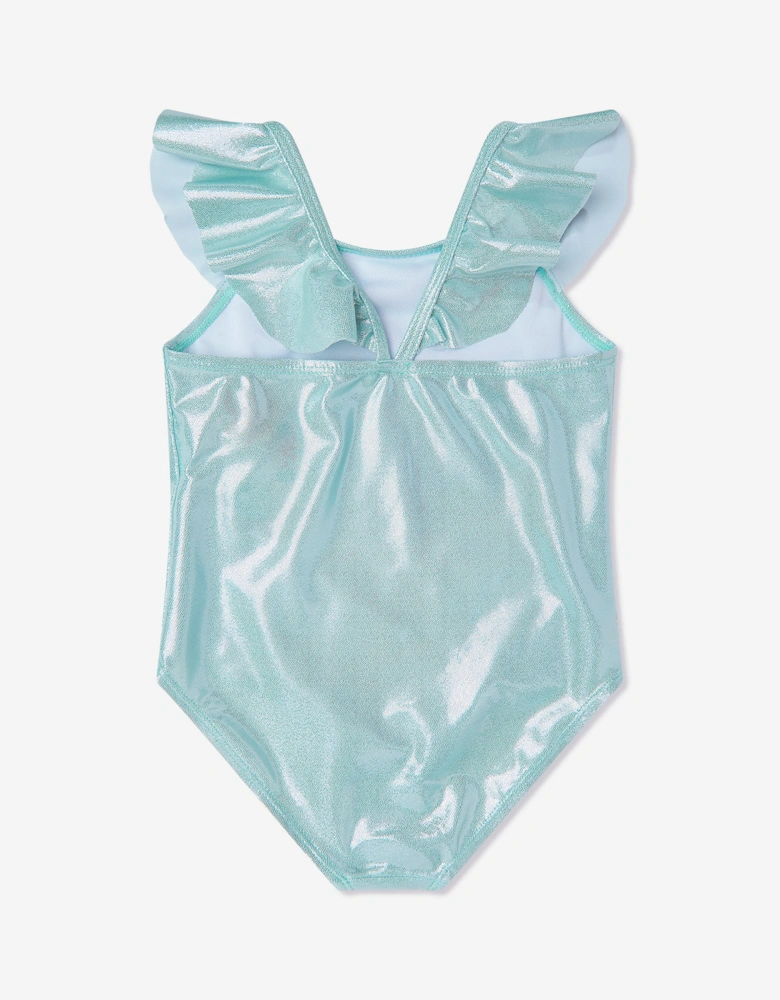 Girls Seashell Swimsuit in Green (UPF50+)