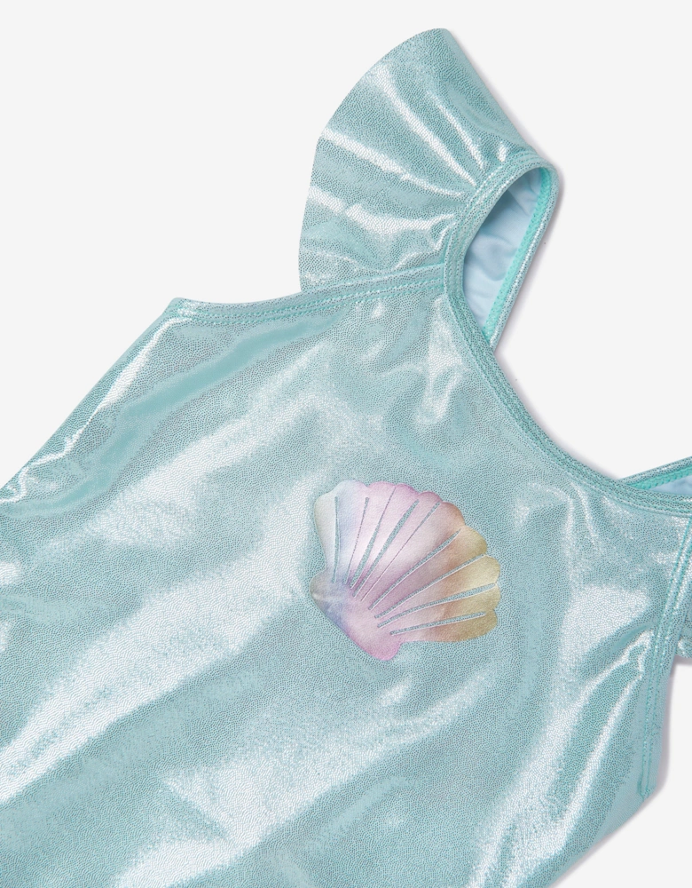 Girls Seashell Swimsuit in Green (UPF50+)