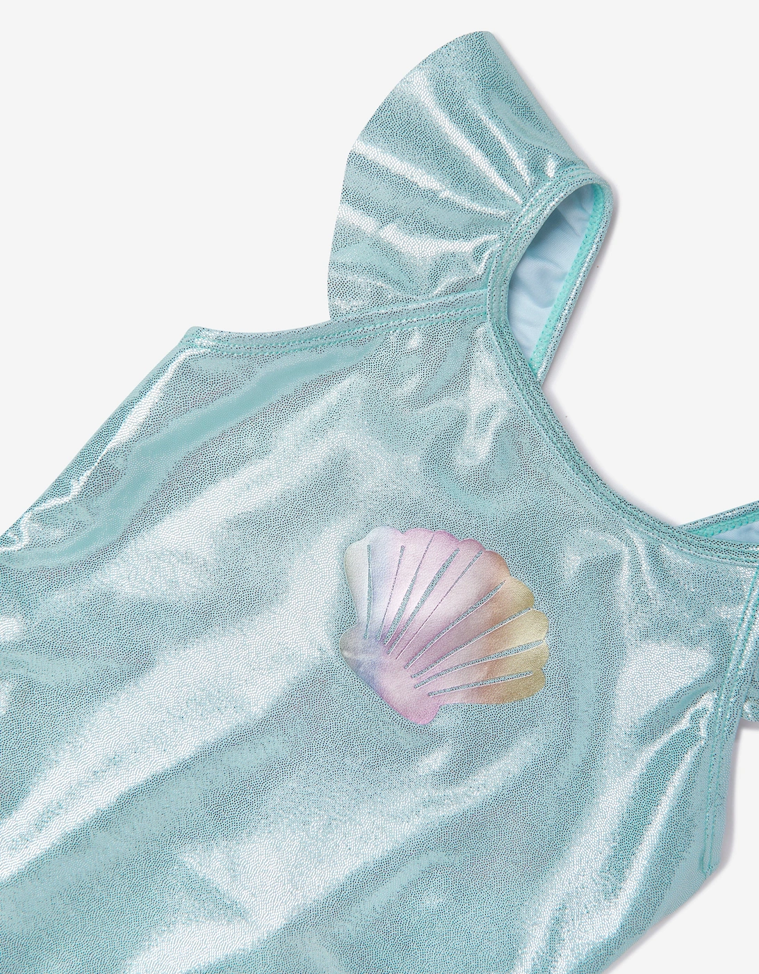 Girls Seashell Swimsuit in Green (UPF50+)