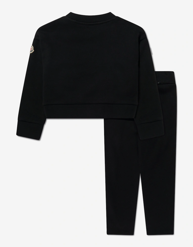 Enfant Girls Sweatshirt And Leggings Set in Black
