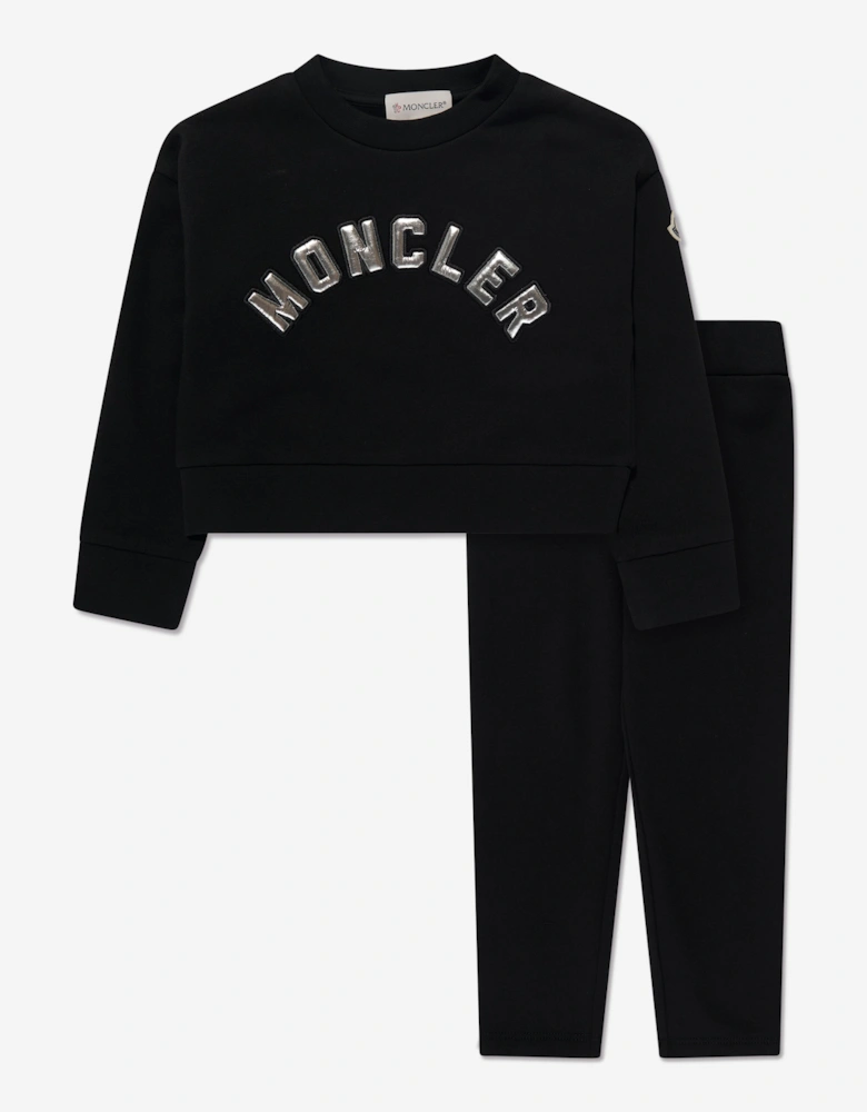 Enfant Girls Sweatshirt And Leggings Set in Black