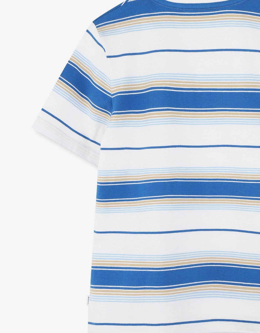 BOSS Boys Striped Logo T-Shirt in Blue