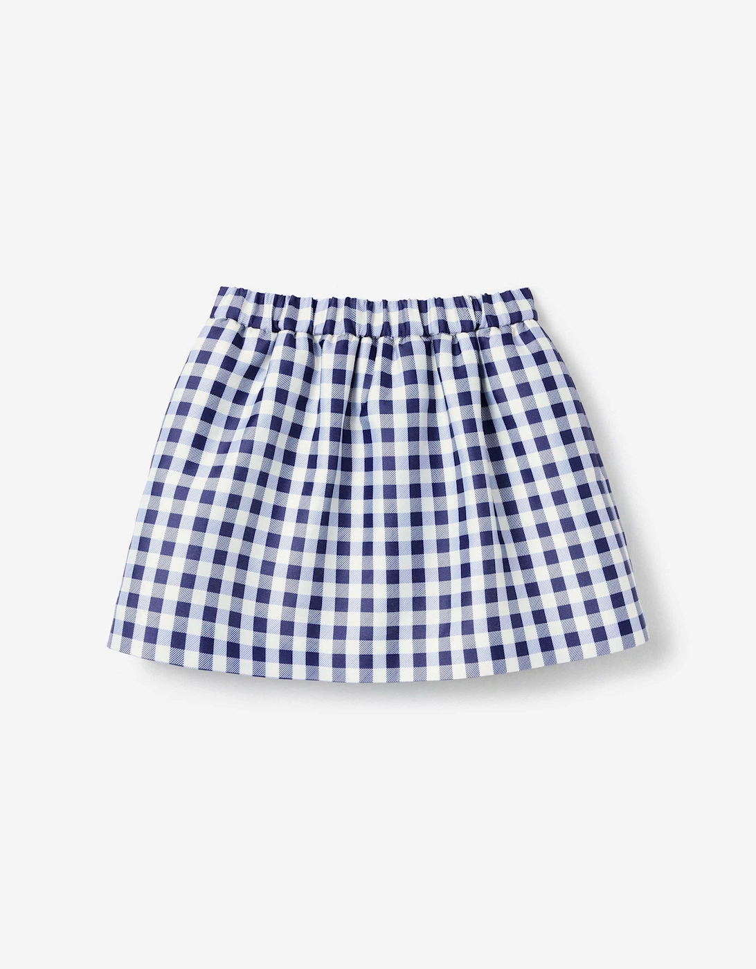 Girls Gingham Taffeta Skirt in Navy, 5 of 4