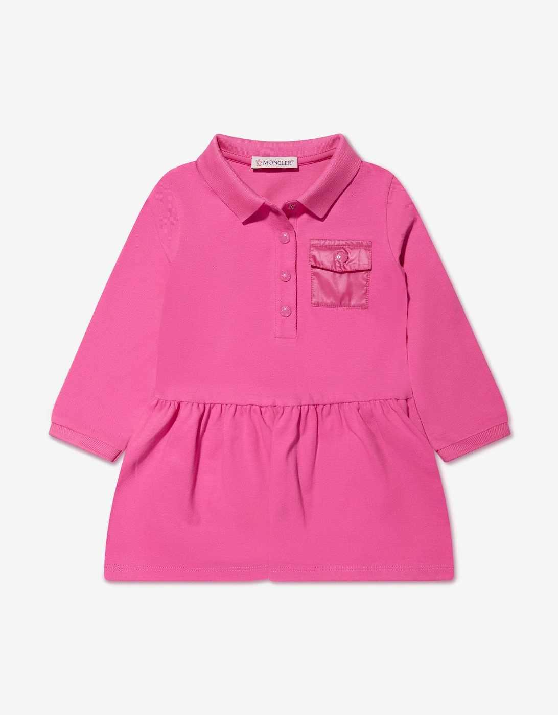 Enfant Baby Girls Long Sleeve Pocket Dress in Pink, 5 of 4