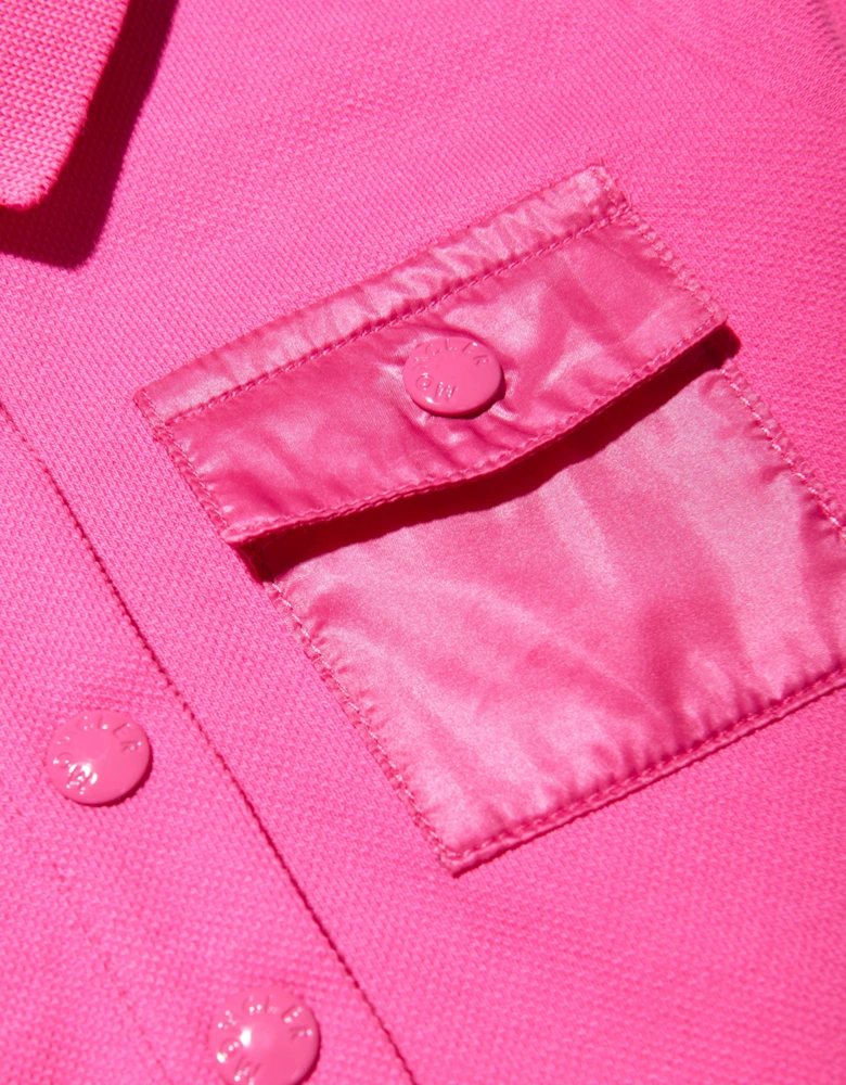 Enfant Baby Girls Long Sleeve Pocket Dress in Pink