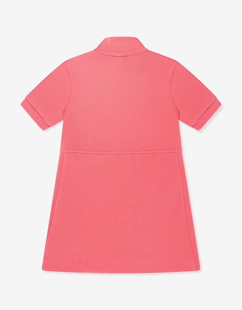 Girls Zip Up Dress in Red