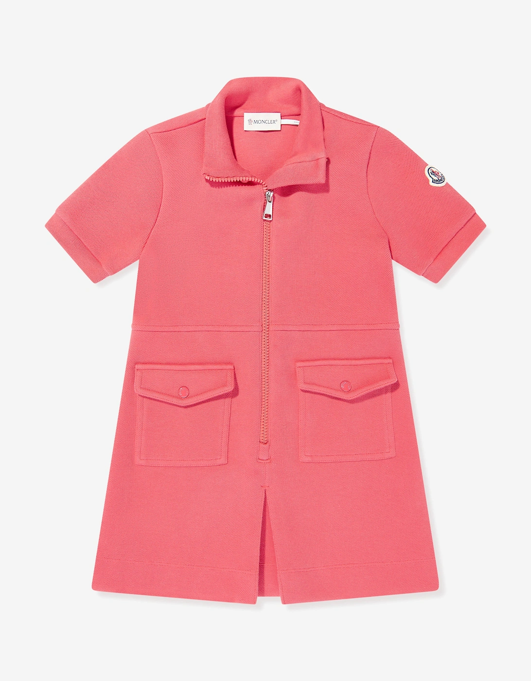 Girls Zip Up Dress in Red, 5 of 4