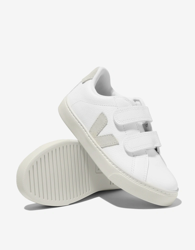Kids ChromeFree Leather Esplar Trainers in White